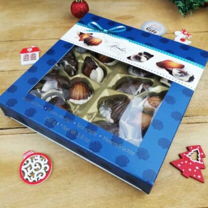 Chocolats de Noël - Boîte de chocolats fruits de mer 250g - Assortiment de chocolats pralinés