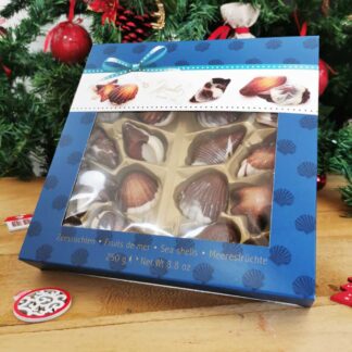Chocolats de Noël - Boîte de chocolats fruits de mer 250g - Assortiment de chocolats pralinés