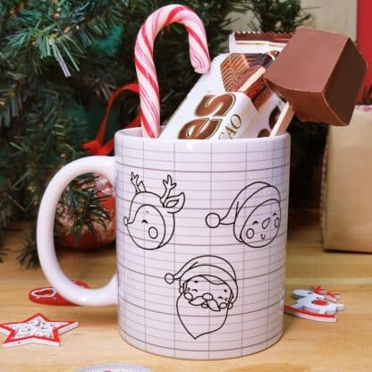 Mug "Maîtresse j'ai dit au Père Noël que tu avais été très sage" et ses confiseries rétro  - cadeau personnalisé   - Cadeau de Noël  maîtresse