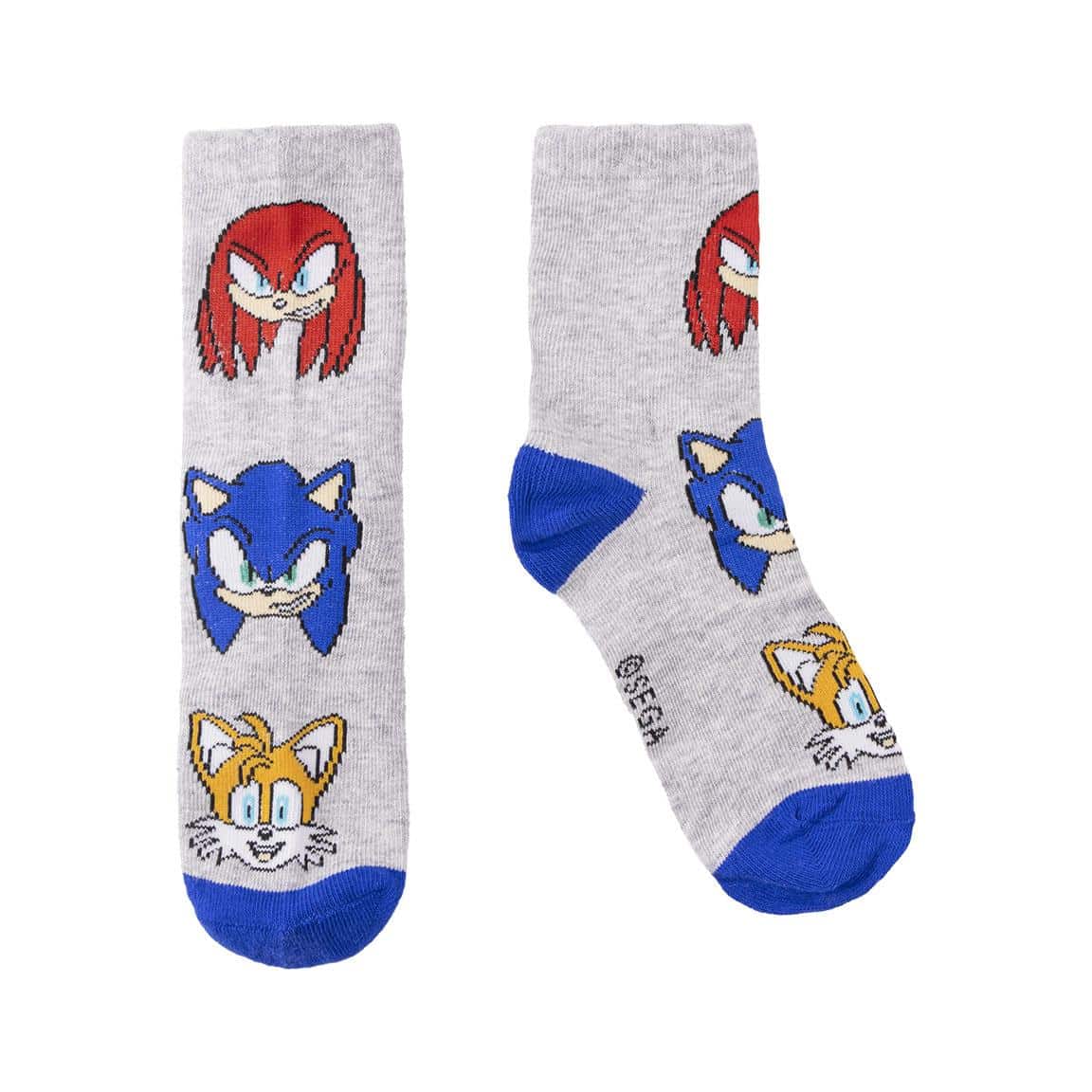 Lot de 5 Paires de chaussettes enfant Sonic - Taille 31/34 - Sonic