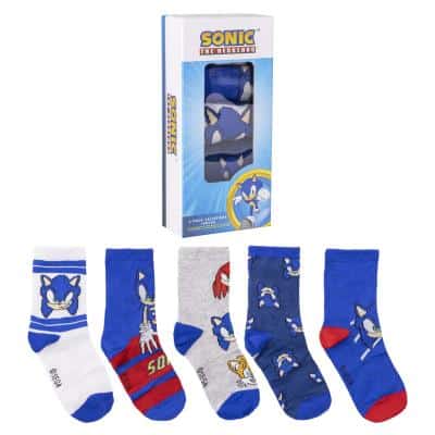 Lot de 5 Paires de chaussettes enfant Sonic - Taille 31/34 - Sonic