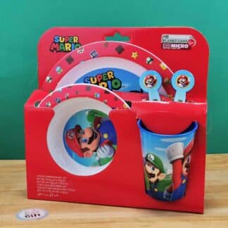 Set de vaisselle pour enfant micro-ondable - 5 pièces - Super Mario