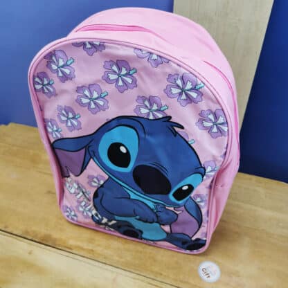 Disney - Sac à dos Stitch - Rose à fleurs  39 x 29 x 14 cm