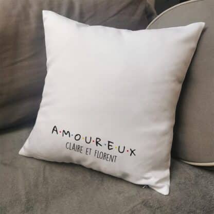 Coussin personnalisé Chamoureux - 40x40 cm - Cadeau Saint Valentin