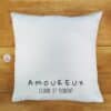 Coussin personnalisé AMOUREUX - 40x40 cm - Cadeau Saint Valentin – Image 4