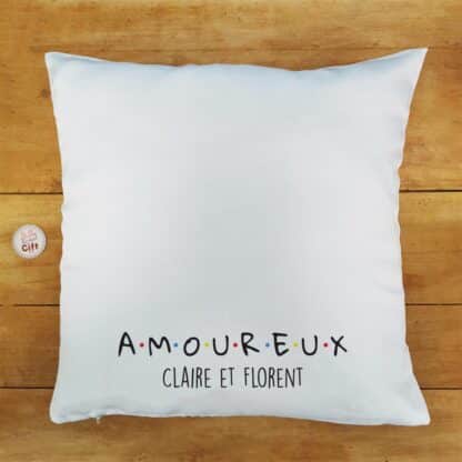 Coussin personnalisé Chamoureux - 40x40 cm - Cadeau Saint Valentin