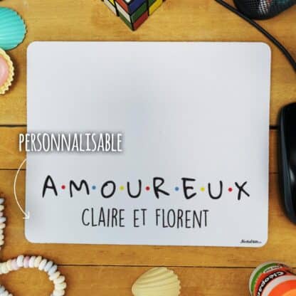 Tapis de souris personnalisé "A.M.O.U.R.E.U.X"