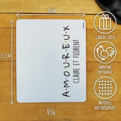 Tapis de souris personnalisé "A.M.O.U.R.E.U.X" – Image 3