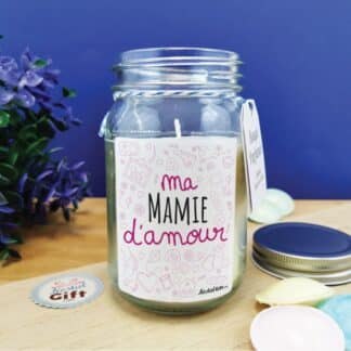 Bougie Jar  "Ma mamie d'amour" - Cadeau grand-mère