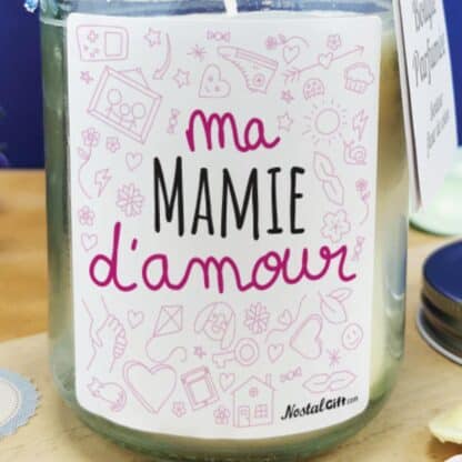 Bougie Jar  "Ma mamie d'amour" - Cadeau grand-mère