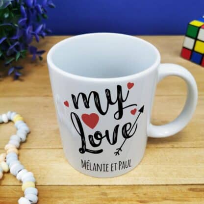 Mug "My Love" personnalisable - Cadeau pour la Saint Valentin