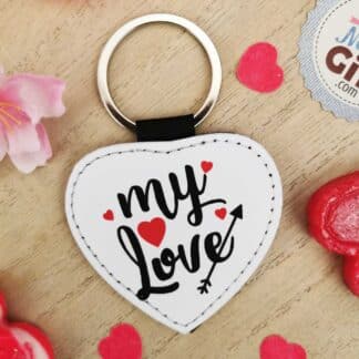 Porte clé coeur "My Love" - Cadeau pour la Saint Valentin :