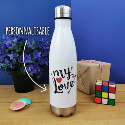 Bouteille isotherme 500 ml "My Love" personnalisée