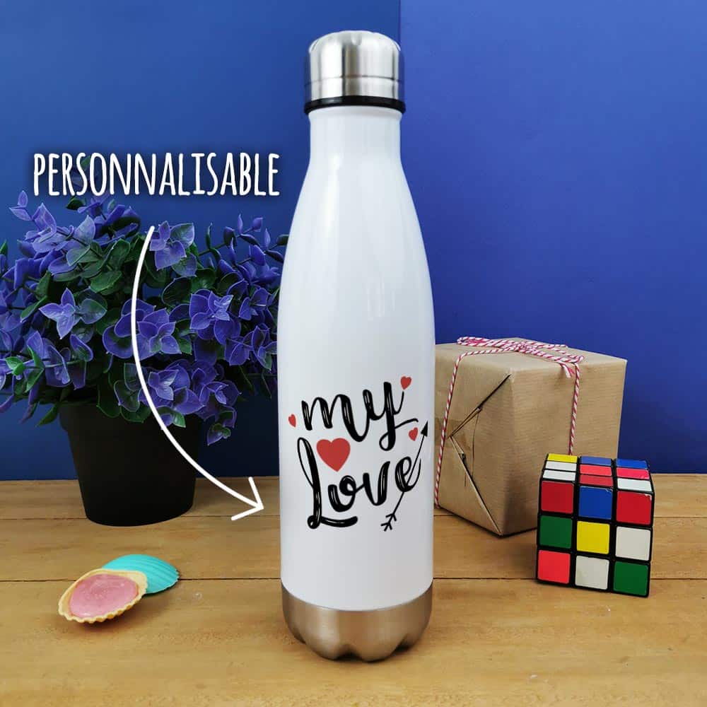 Bouteille isotherme 500ml My Love personnalisée