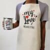 Tablier de cuisine "My Love" - Cadeau Saint Valentin personnalisé – Image 4