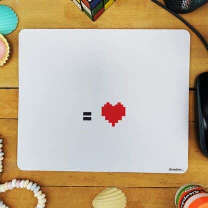 Tapis de souris "Pixel coeur" personnalisé  - Cadeau Saint-Valentin