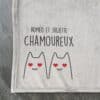 Plaid doux gris personnalisé Chamoureux - 125x150 cm - Cadeau Saint Valentin