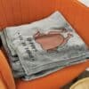 Plaid doux gris personnalisé Dinde de toi - 125x150 cm - Cadeau saint valentin – Image 3