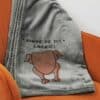 Plaid doux gris personnalisé Dinde de toi - 125x150 cm - Cadeau saint valentin – Image 4