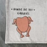 Plaid doux gris personnalisé Dinde de toi - 125x150 cm - Cadeau saint valentin