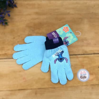 Paire de gants pour enfant Stitch - Bleu ciel