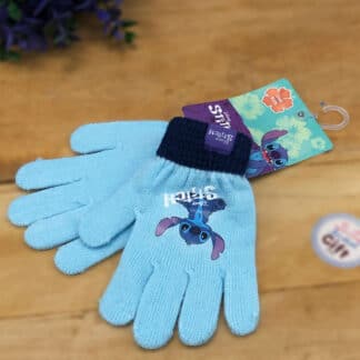 Paire de gants pour enfant Stitch - Bleu ciel