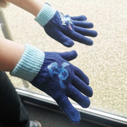 Paire de gants pour enfant Stitch - Bleu marine