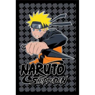 Plaid Naruto Shippuden noir - 100 x 140 cm