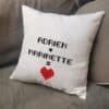 Coussin personnalisé Pixel coeur - 40x40 cm - Cadeau Saint Valentin – Image 4