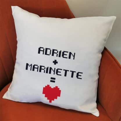 Coussin personnalisé Chamoureux - 40x40 cm - Cadeau Saint Valentin