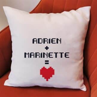 Coussin personnalisé Chamoureux - 40x40 cm - Cadeau Saint Valentin