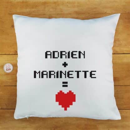 Coussin personnalisé Chamoureux - 40x40 cm - Cadeau Saint Valentin