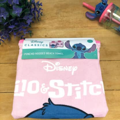 Stitch - Poncho de bain à capuche rose (enfant)
