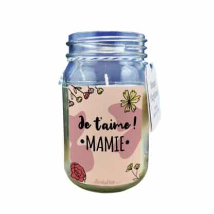 Bougie Jar  "Je t'aime mamie"