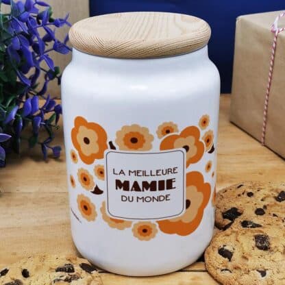 Bocal à biscuit "Meilleure mamie du Monde" personnalisable - Cadeau mamie – Image 4