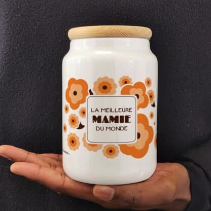 Bocal à biscuit "Meilleure mamie du Monde" personnalisable - Cadeau mamie – Image 3