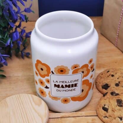 Bocal à biscuit "Meilleure mamie du Monde" personnalisable - Cadeau mamie – Image 2
