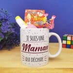 Mug bonbon années 80  "Je suis une maman qui déchire" - cadeau personnalisé