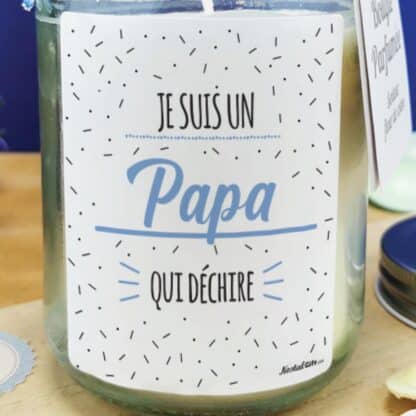 Bougie Jar  "Je suis un papa qui déchire"
