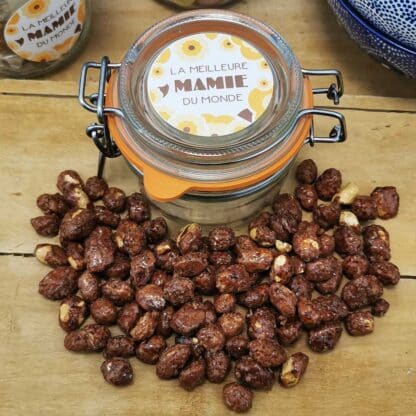 Bocal LE PARFAIT - "La meilleure mamie du monde" et ses chouchous "Made in France" - 100g