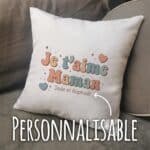 Tablier de cuisine "Je t'aime maman"- cadeau personnalisable