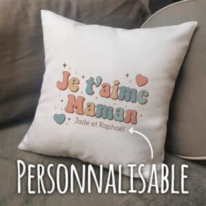 Coussin Mamie Maman Chibi Léopard Personnalisé - Cadeau Plus