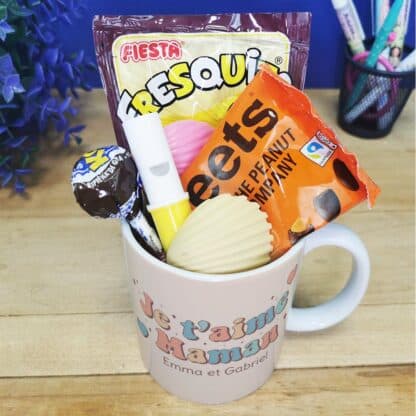 Mug bonbons des années 70 "Je t'aime maman" - cadeau personnalisable – Image 2