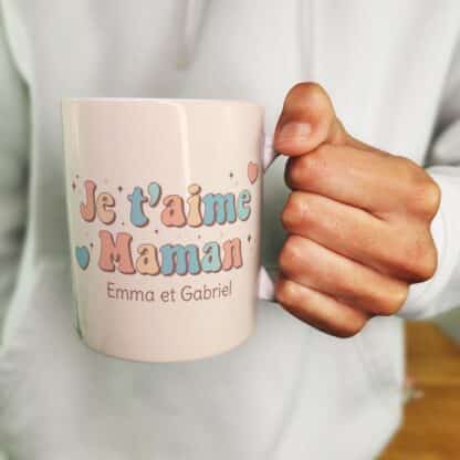 Mug "Je t'aime maman" - Cadeau personnalisable