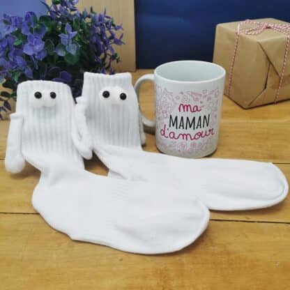 Mug "Ma maman d'amour" et ses chaussettes aimantées