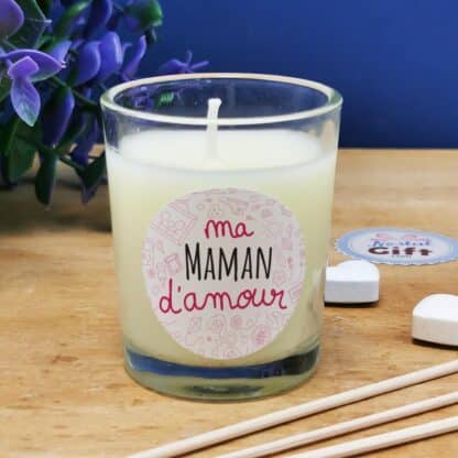 Coffret cadeau Maman -  Set de diffuseur de parfum + Bougie - "Ma maman d'amour"