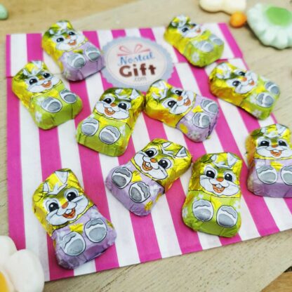 Chocolat de Pâques - Mini lapins 5g en or en chocolat au lait x 10 – Image 2