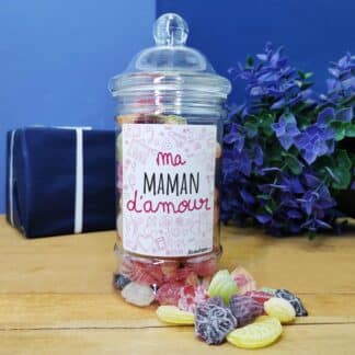 Bonbonnière "Ma maman d'amour" et ses bonbons rétro