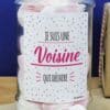 Bonbonnière coeurs guimauve  x15 "Je suis une voisine qui déchire" – Image 4