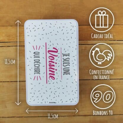 Coffret bonbons des années 90  "Je suis une voisine qui déchire"- cadeau personnalisé – Image 4